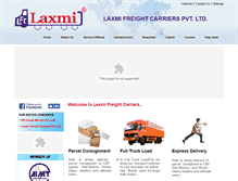 Tablet Screenshot of laxmifreightcarriers.com